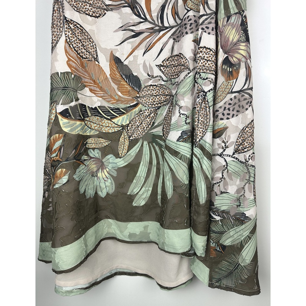 Super Natural x Secret Mission Jungle Safari Open Leg Slit Maxi Skirt Size Small - Picture 6 of 14